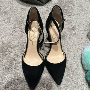 Woman’s black suede high heels jessica Simpson 6.5